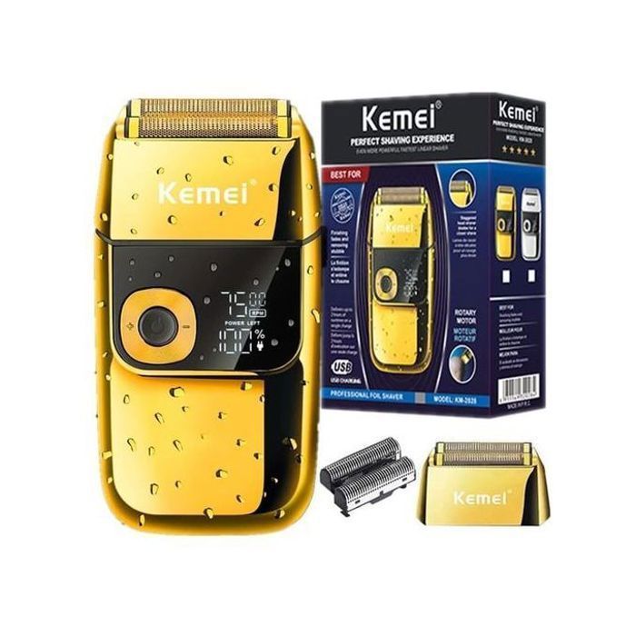 Rasoir électrique - KM - KM-2028 - Rechargeable - Étanchéité IPX4 - Autonomie 60 min
