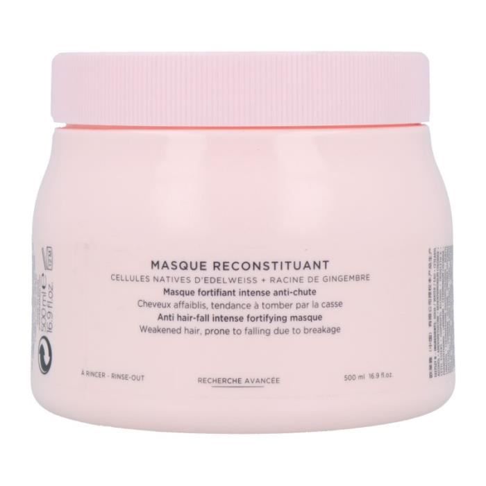 Masque intense de renforcement anti-chute en brisant les cheveux affaiblis.