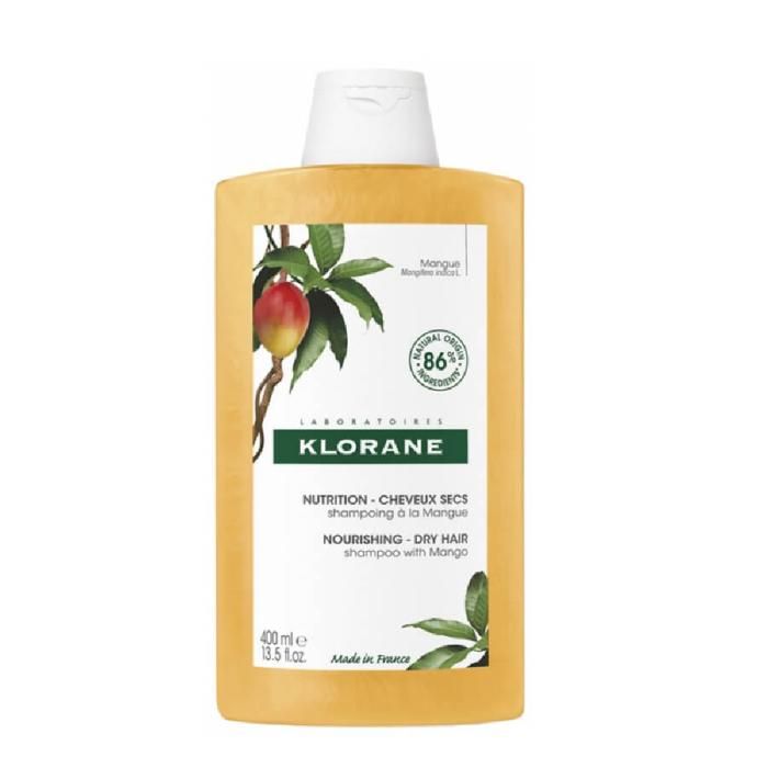 Cheveux-Klorane Shampoing Nutrition à la Mangue - Cheveux Secs 400 ml