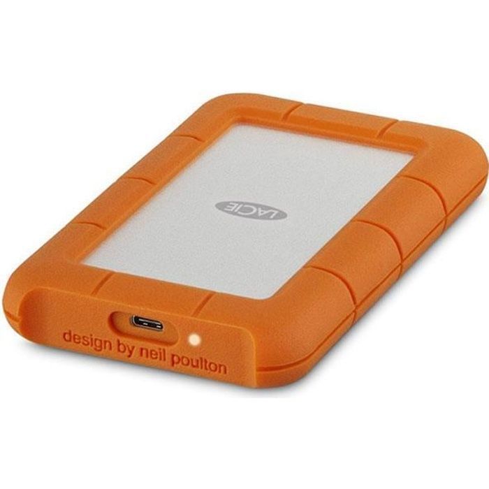 Disque Dur externe LACIE Rugged USB-C - 4 To - Gris