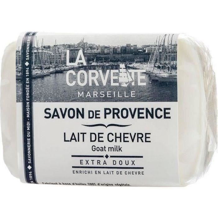 La Corvette Marseille Savon de Provence Lait de Chèvre Filmé 100g