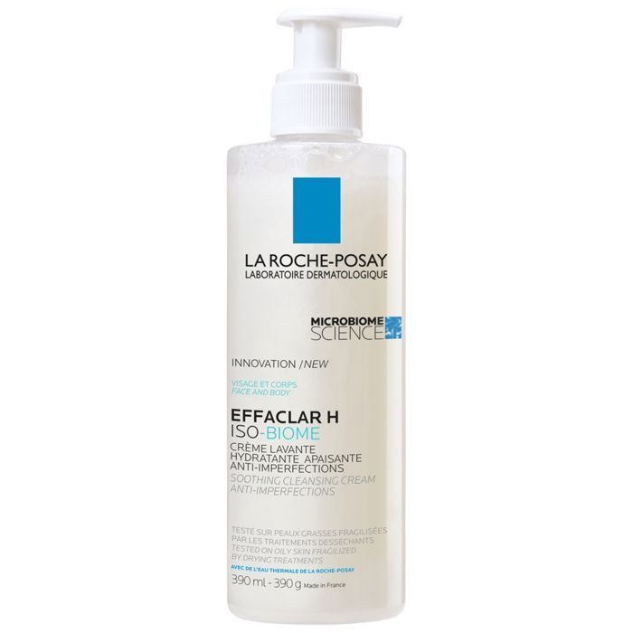 La Roche-Posay Effaclar H Iso-Biome Crème Lavante Hydratante Apaisante Anti-Imperfections 390 ml