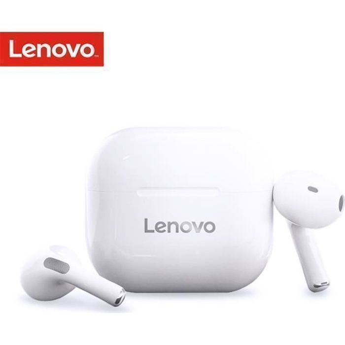 Écouteurs - Lenovo - LivePods LP40 - Bluetooth 5.0 - Blanc - Sport