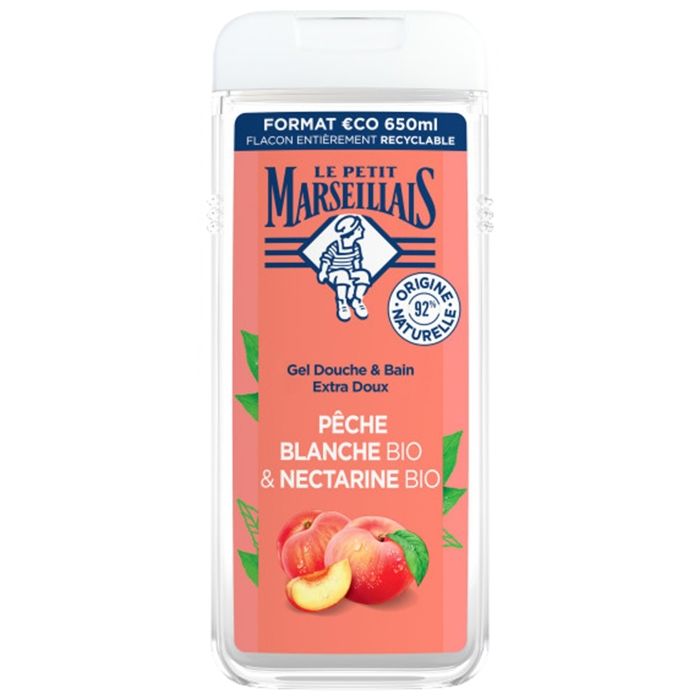 Le Petit Marseillais Extra Doux Douche Péché Blanche Bio & Nectarine Bio 650 ml