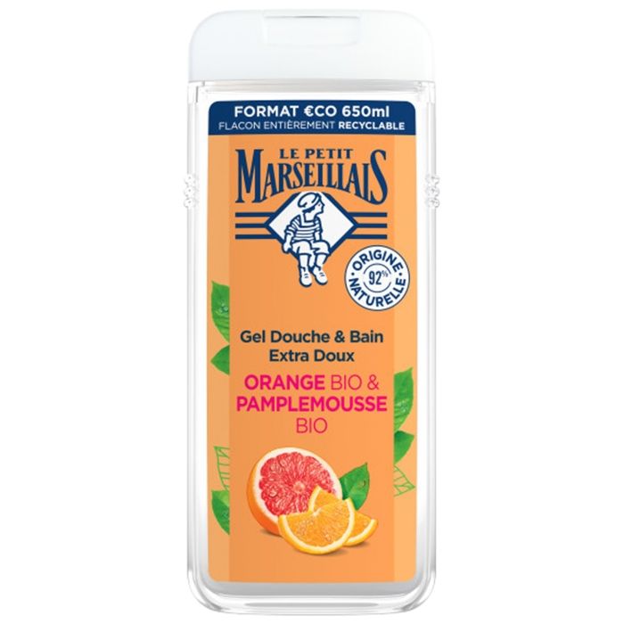 Le Petit Marseillais Extra Doux Douche Orange Bio & Pamplemousse Bio 650 ml