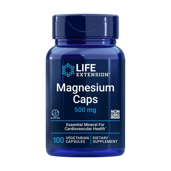 Life Extension, Magnésium Capsules 500 mg,100 capsules Veggie.
