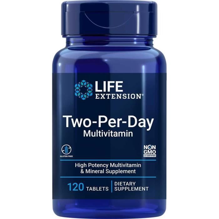 Compléments alimentaires Two Per Day Tablets 02315 120pcs, Life Extension, Usa