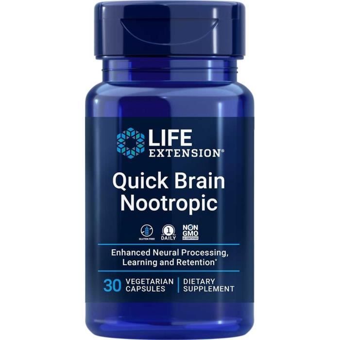 Compléments alimentaires LIFE EXTENSION Quick Brain Nootropic Bleu marine