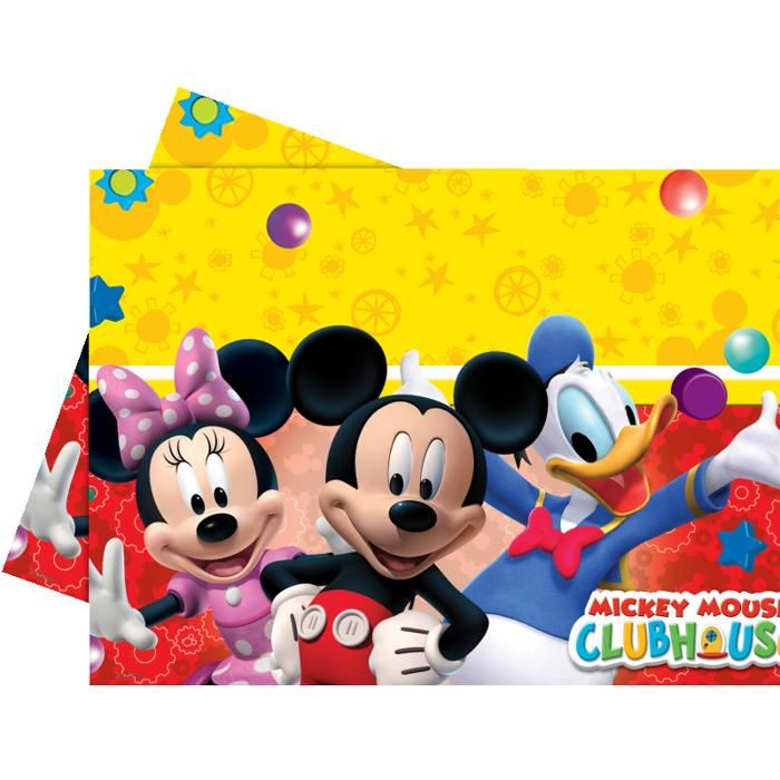 Nappe anniversaire - Disney - Mickey - 120 x 180 cm - Plastique - Multicolore