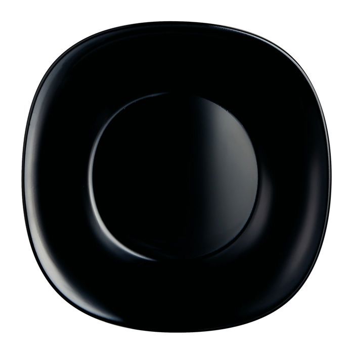 Assiette plate noire - Luminarc - Carine Noir - 26 cm - Verre trempé - Résistante aux chocs
