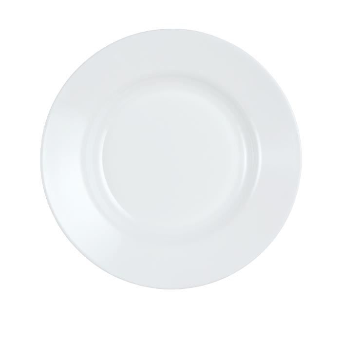 Assiette creuse - Luminarc - Everyday - 22 cm - Porcelaine - Blanc