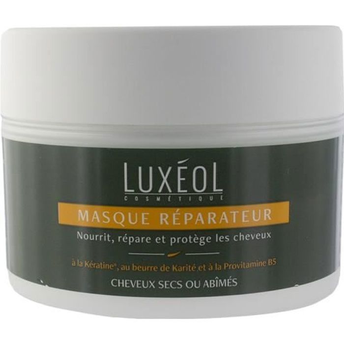 Masque Réparateur - LUXEOL - 200ml - Kératine - Beurre de Karité - Provitamine B5