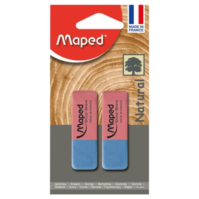 Lot de 2 Gommes Duo MAPED Duo-Gom