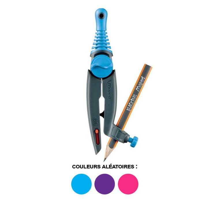 Compas - MAPED - Stop & Safe - Bague d'adaptation - Pour enfants dès 6 ans - Sécurisé