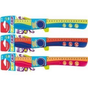 Maped règle plate kidy grip, 200 mm, en plastique