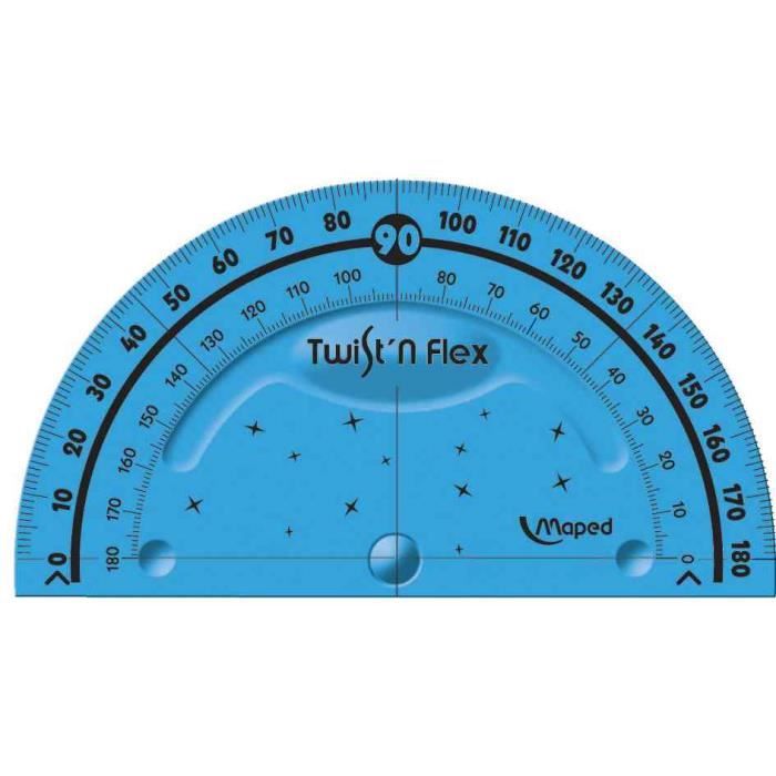 Rapporteur - MAPED - Twist'n Flex - 180 degrés - 10 cm - Flexible et incassable