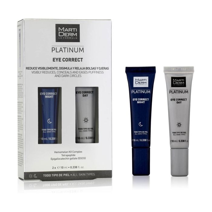 Crème contour des yeux - MartiDerm - Platinum Eye Correct - 10ml jour et nuit - Hydratation - Anti-cernes