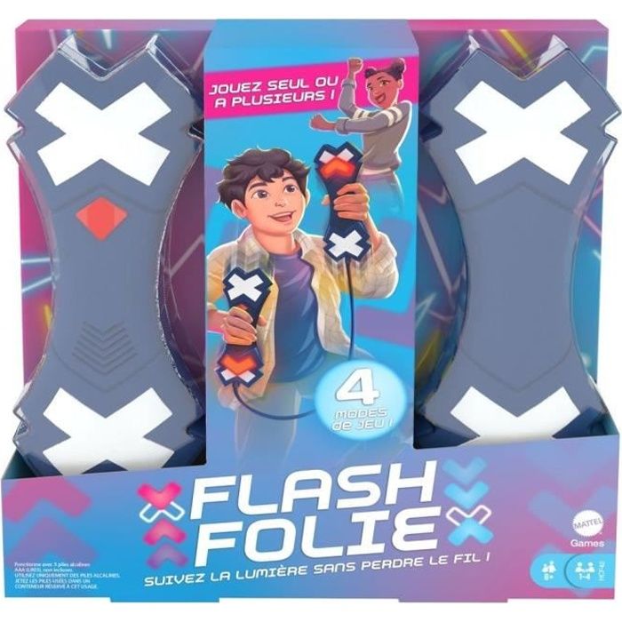 Jeu de société électronique - MATTEL GAMES - Flash Folie - 2 manettes vocales et lumineuses