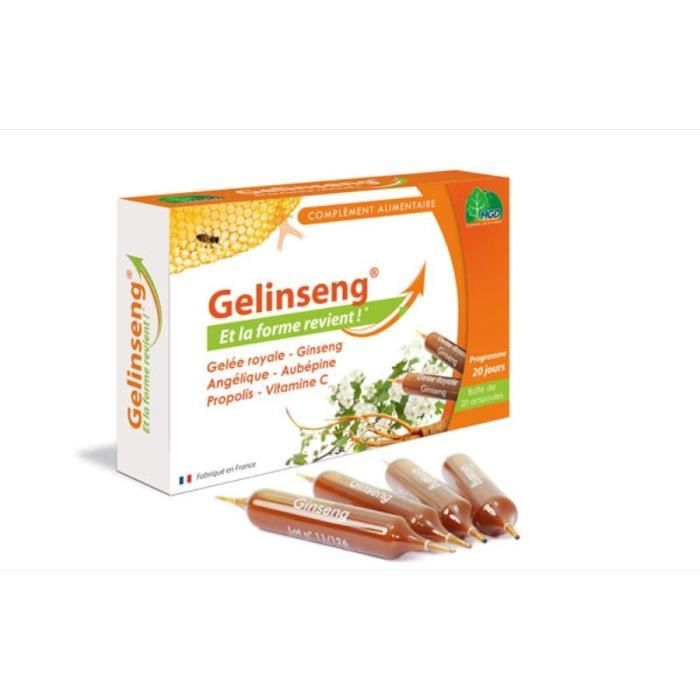 Gelinseng enrichi en vitamine c 20 ampoules (ginse