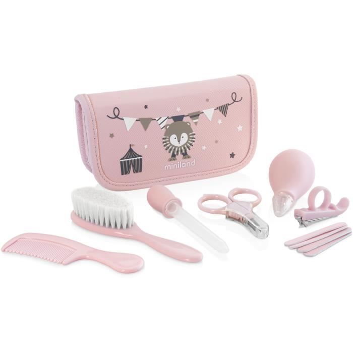 MINILAND - Baby kit rose - Trousse complète pour le soin et l'hygiène de bébé