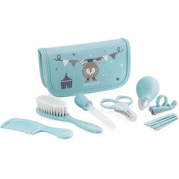 MINILAND - Baby kit azure - Trousse complète pour le soin et l'hygiène de bébé