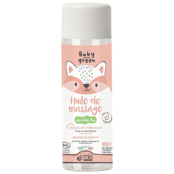 MKL Green Nature Baby Green Huile de Massage Peaux Sensibles Bio 100 ml