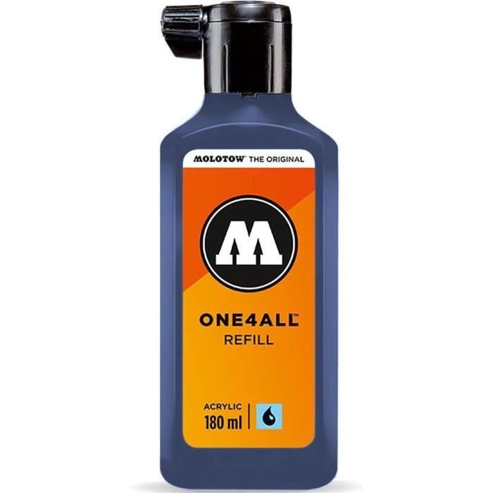 Peinture acrylique - Molotow - ONE4ALL™ - 180ml - Bleu - Rechargeable