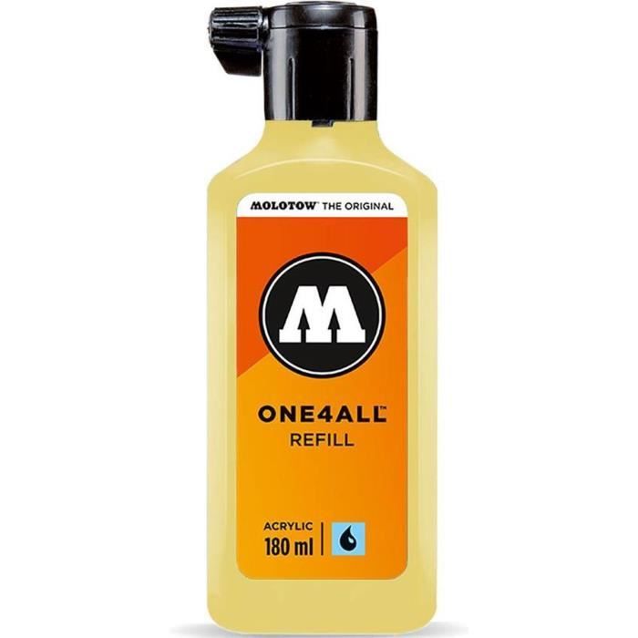Peinture acrylique - Molotow - ONE4ALL REFILL 180 ML - Couleur Vanilla Pastel - Finition Mat - Professionnel