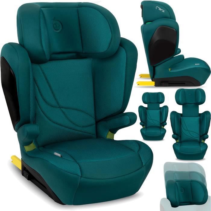 MoMi MEI - Siège auto I-SIZE 100-150 cm - Groupe 2/3 - ISOFIX - Dossier réglable 9 positions - Jusqu’à 36 kg - Vert