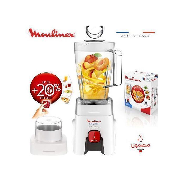 MOULINEX - Blender Haute Vitesse - LM2410 - 500W - 1,5L - Blanc