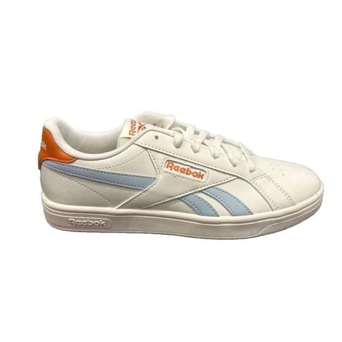 Baskets femme - REEBOK - Court Retro - Cuir - Blanc - Lacets