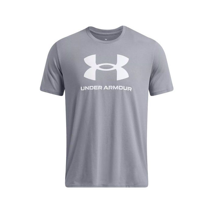 TShirt - UNDER ARMOUR - Logo - Gris - Manches courtes - 60% Coton, 40% Polyester