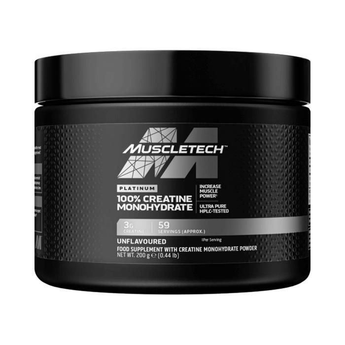 Créatine monohydrate MuscleTech - Platinum Creatine - Saveur neutre 200g