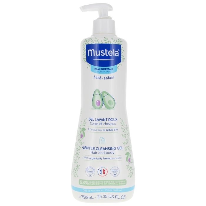 Gel Nettoyant - Mustela - 750 ml - Hypoallergénique - Peaux Normales - Biodégradable