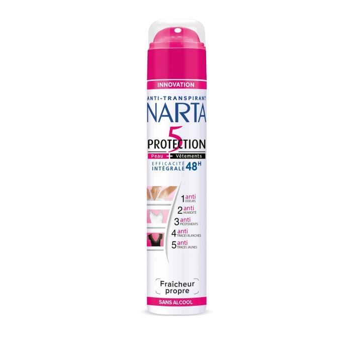 Déodorant Spray NARTA Protection 5 Anti-Transpirant 48h NARTA - 200 ml