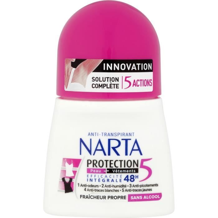 Déodorant Bille NARTA Anti-Transpirant 48h Protection 5 - 50 ml