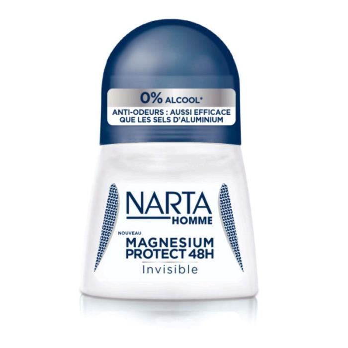 Narta Homme Magnesium Protect Invisible Déodorant 48h Bille 50ml