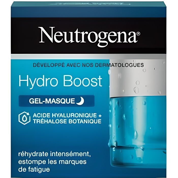 Gel-Masque Hydratant Nuit - NEUTROGENA - Hydro Boost - 50ml - Tous types de peau - Gel - Sans parabène