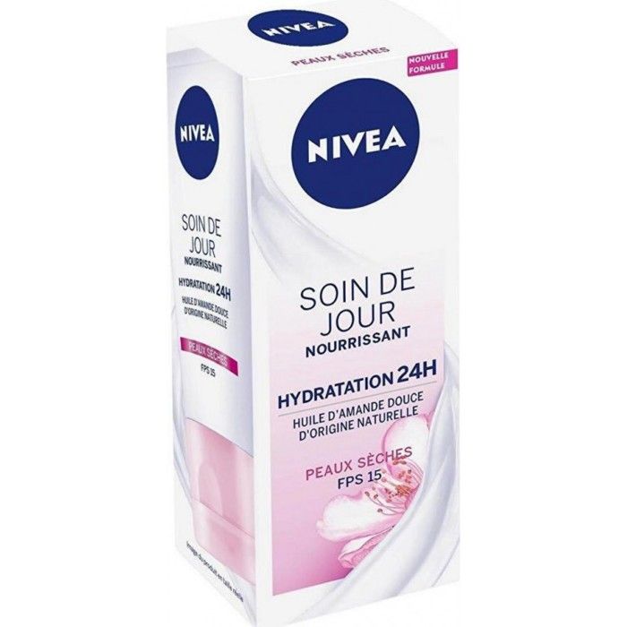 Soin de jour - NIVEA - 24h Hydratant - Huile d'amande - Peaux sèches - 50 ml