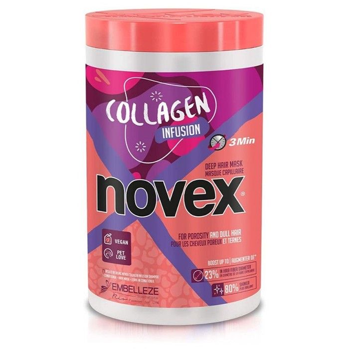 Masque capillaire - NOVEX - Collagen Infusion - 400 ml - Tous types de cheveux - Mixte