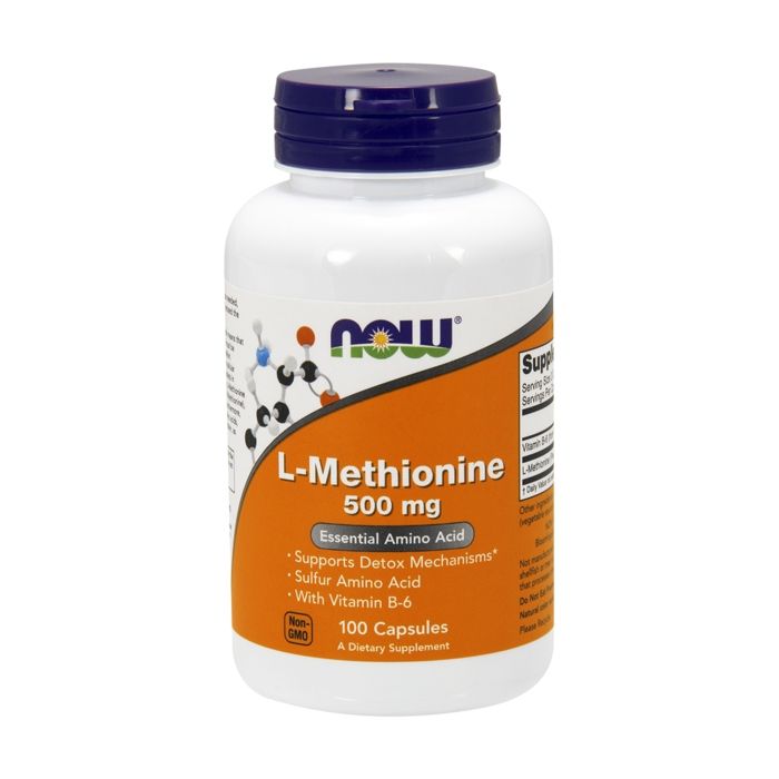 Suppléments pour les sportifs Suppléments d?acides aminés Now L-Méthionine (500mg) 100 caps