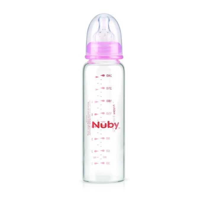 Nuby Biberon Verre Vert +3m 240ml