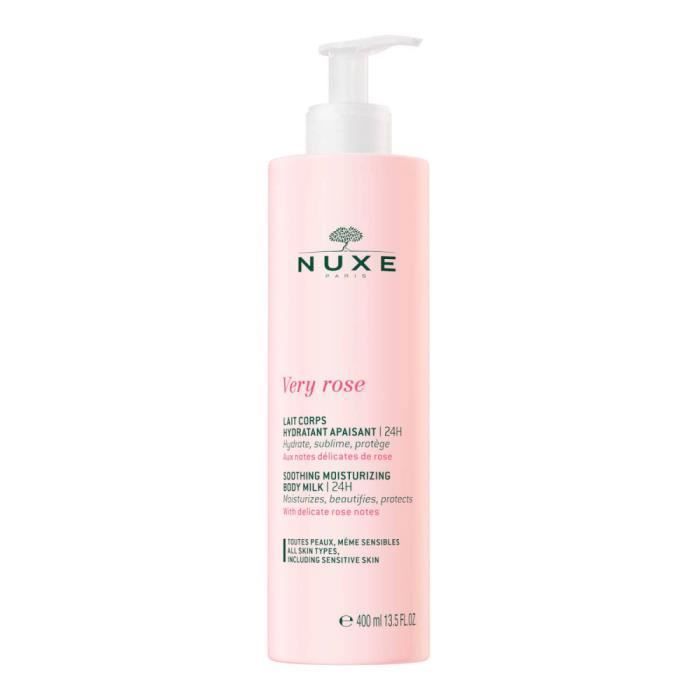 Lait Corps - Nuxe - Very Rose - 400ml - Hydratation 24h - Parfum délicat