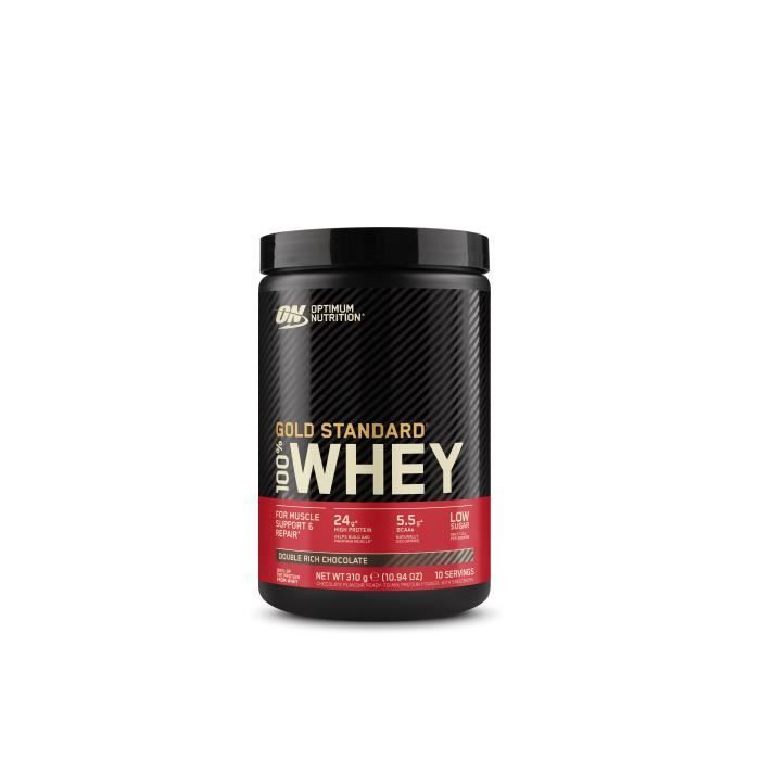 100% Whey Gold Sta 310g Double Chocolat Riche Optimum Nutrition Proteine