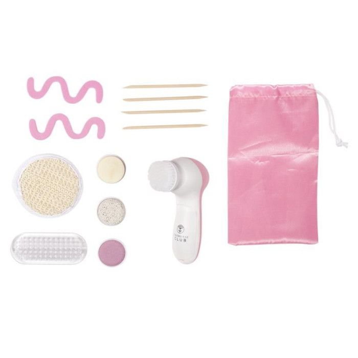 Coffret Pédicure "14 Accessoires" 13cm Blanc & Rose