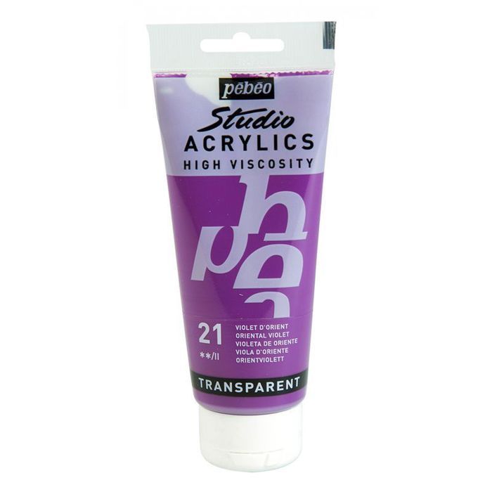 Peinture Acrylique - Pébéo - Studio Acrylics - Violet d'orient - 100 ml - Satiné
