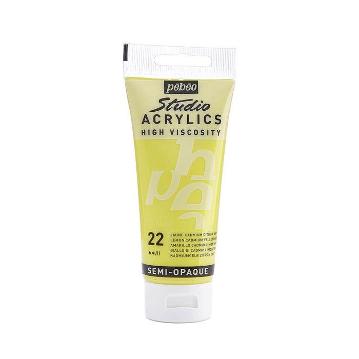 Peinture Acrylique - Pébéo - Studio - Jaune Citron - 100 ml - Satiné