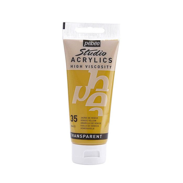 Peinture Acrylique - Pébéo - Studio - Jaune de Venise - 100 ml - Satiné