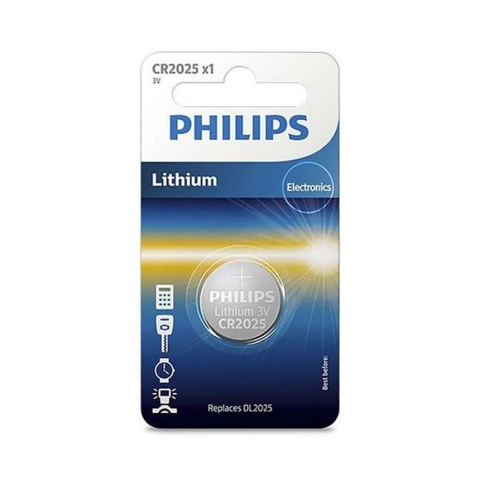 Pile bouton philips cr2025/ 3v