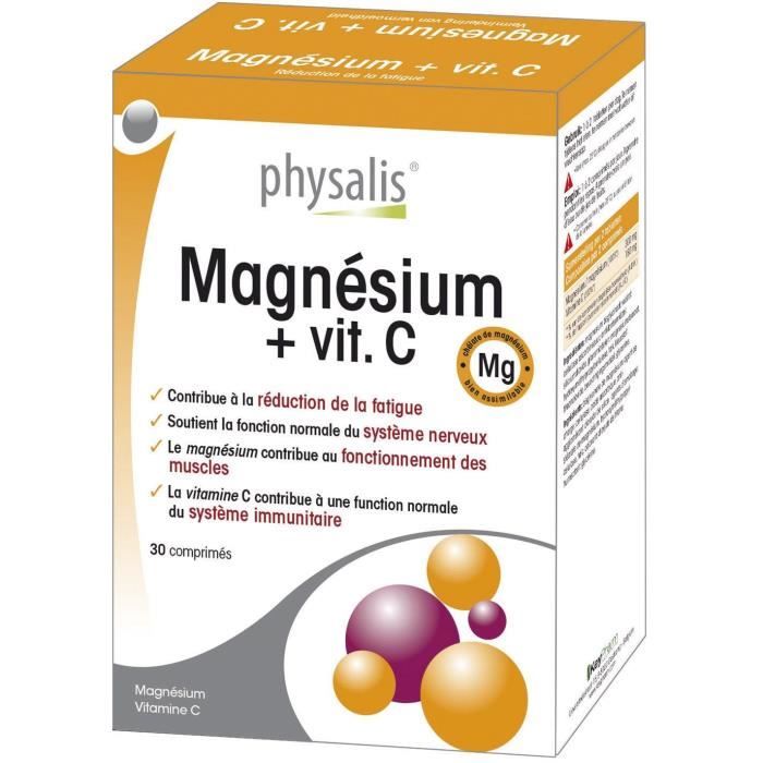 Physalis complément alimentaire Magnésium + vit. C 30 comprimés